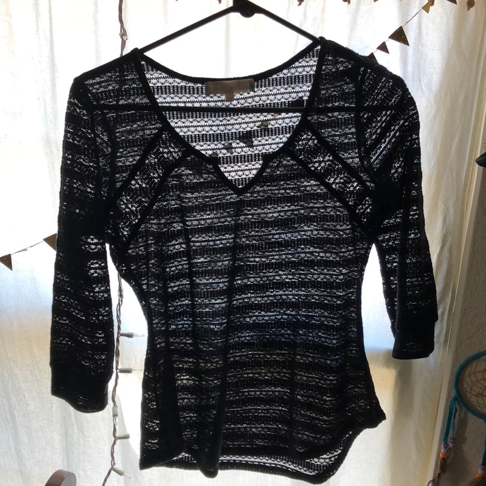 Black see through sweater